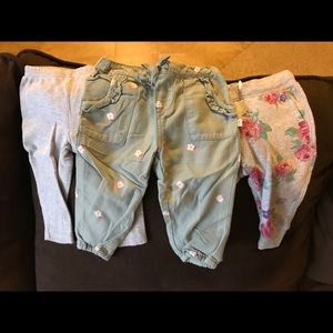 Set of 3 baby girl pants